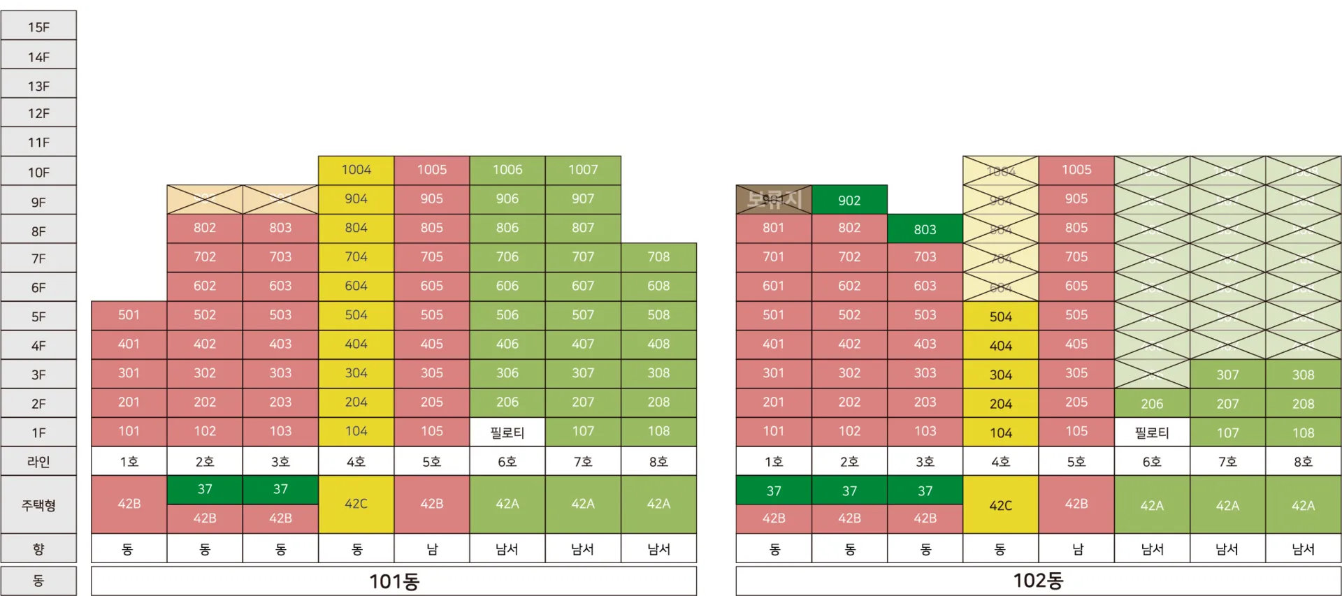 3동호수 배치도 3동호수 배치도